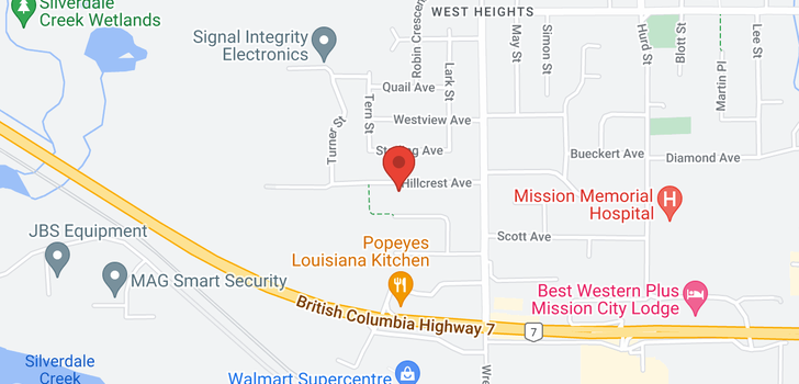 map of 31896 HILLCREST AVENUE